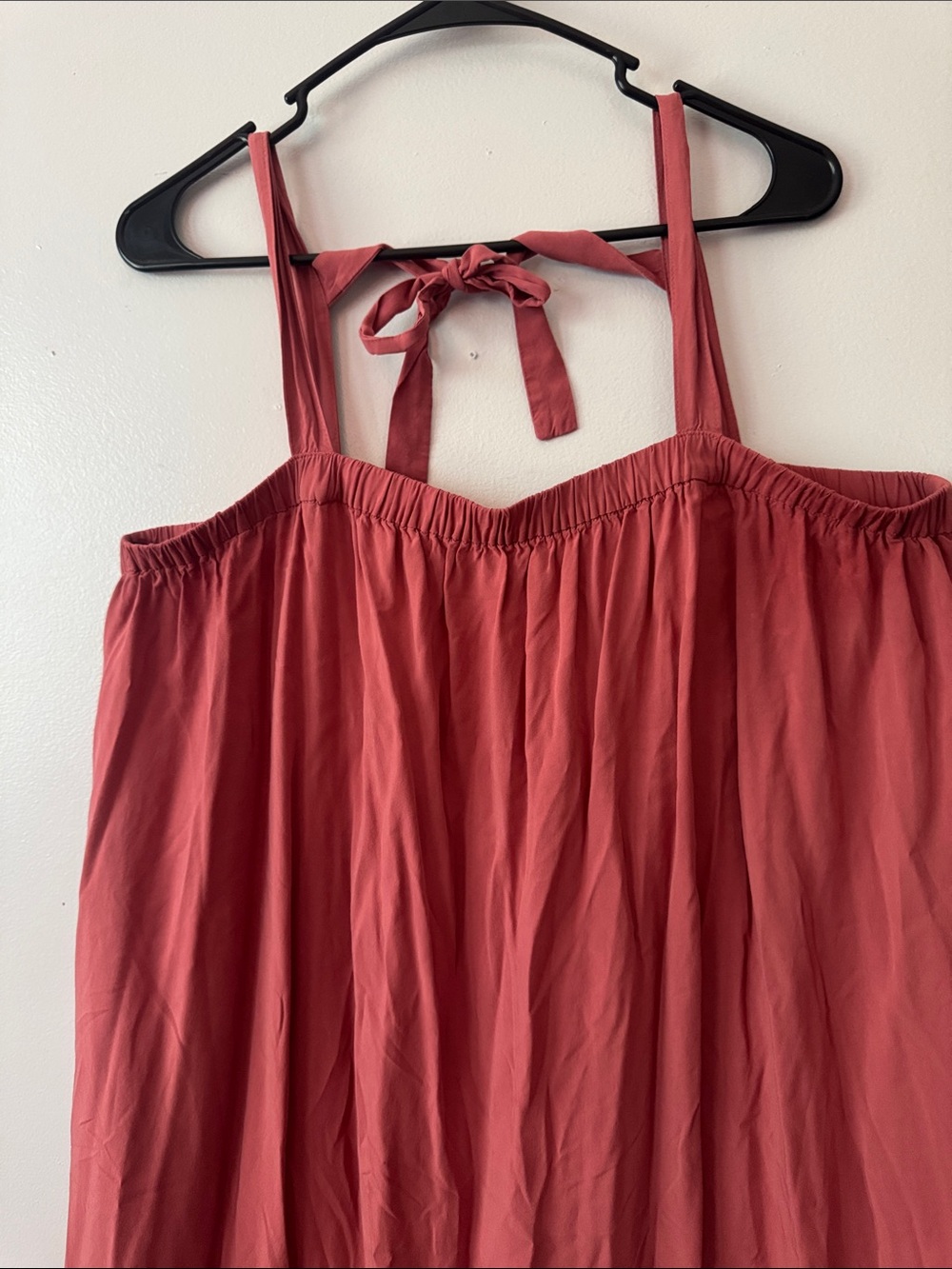 Old Navy Rust Red Maxi Dress with Tie Straps
